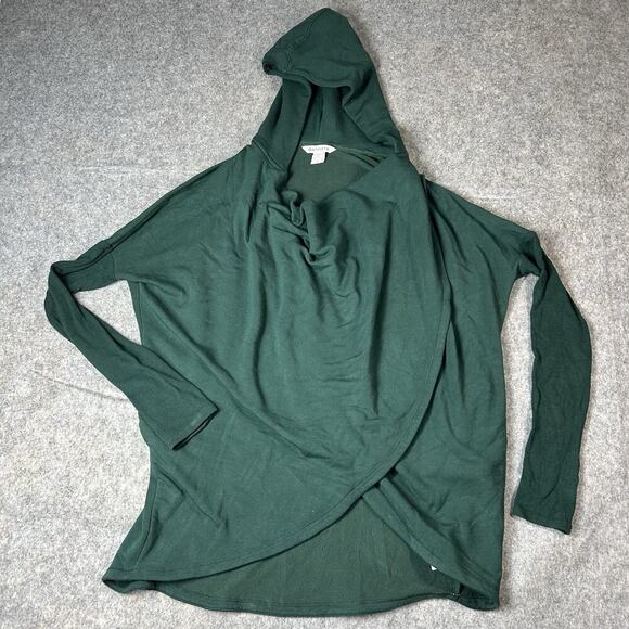 Athleta Purana Women’s XS Sweatshirt Hoodie Green Pullover Top Maternity Nursing - Picture 1 of 10